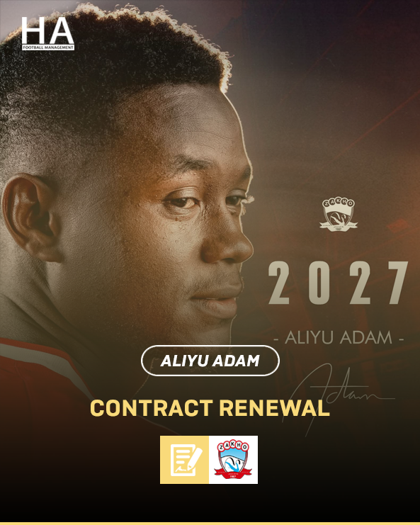 HA_FootballMana's tweet photo. We’re delighted to announce that our player Aliyu Adam has officially renewed his contract with Zakho SC until June 2027. 🔴⚪✅

Same commitment. Same ambition. One more chapter to write. ✍️🇳🇬

#HAFootballManagement https://t.co/ph2UW5Tnjk