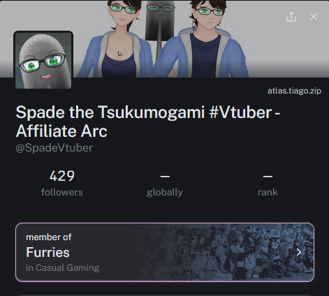 Spade the Tsukumogami #Vtuber - Affiliate Arc tweet media