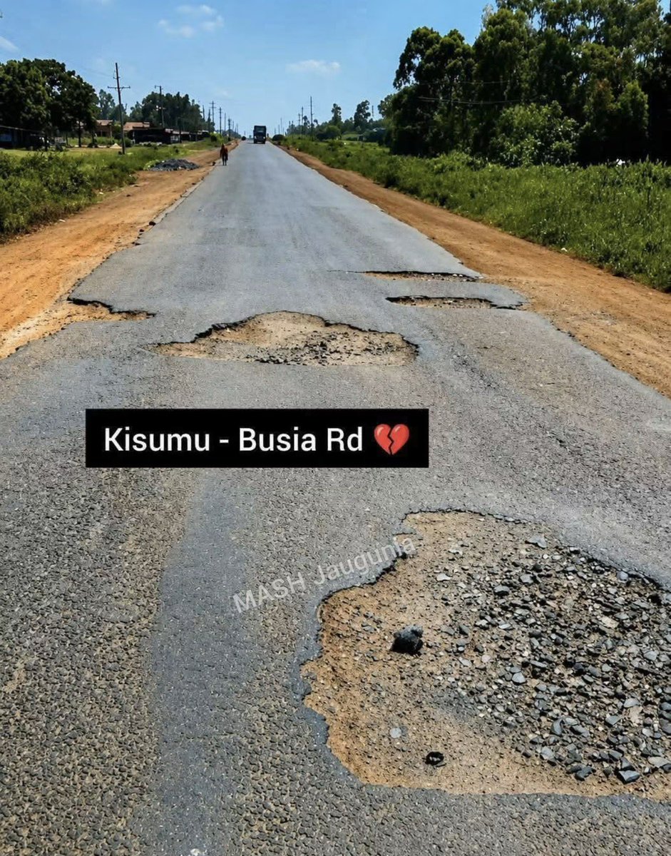 OkiyaOmtatah's tweet photo. KISUMU-BUSIA HIGHWAY: HOW MANY MORE LIVES MUST WE LOSE?

For years, Kisumu-Busia road has been a source of pain and frustration for thousands of motorists, passengers, traders, and families who rely on it every day. What should be a critical transport and trade corridor has become one of the most dangerous roads in our region.

The highway passes through Kisumu, Vihiga, Siaya, and Busia counties. It serves millions of people and carries a significant share of trade between Kenya and our East African neighbours. Yet despite its importance, large sections of the road remain riddled with potholes, narrow, poor road markings, inadequate signage, and dangerous bottlenecks that continue to put lives at risk.

Every week, we hear of another tragic accident. Families lose loved ones. Breadwinners never make it home. Children are left without parents. Vehicles are damaged, businesses disrupted, and communities forced to bear the heavy cost of a problem that can and should be fixed.

These are not unavoidable tragedies. Many of these accidents are the direct result of poor road conditions and delayed intervention by @KeNHAKenya the agency responsible for maintaining this highway.

The Constitution guarantees every Kenyan the right to life and security. Government agencies entrusted with public infrastructure have a duty to ensure that our roads are safe for those who use them. That duty cannot be ignored.

I therefore call upon the Ministry of Roads and Transport @TransportKE @Roads_KE and the Kenya National Highways Authority (@KeNHAKenya) to take immediate action and provide clear answers to the people of Western Kenya.

Specifically, I demand:

1) Immediate repair of dangerous potholes and damaged sections along the entire Kisumu-Busia corridor.
2) A clear and publicly available roadmap for the upgrading and expansion of this highway, including the dualing of identified blackspots and high-traffic market centres.
3) Urgent implementation of road safety measures, including proper signage, visible road markings, pedestrian crossings, and traffic calming measures in school and market areas.
The people of Kisumu, Vihiga, Siaya, and Busia deserve safe roads. They deserve leadership that responds to their concerns before lives are lost, not after.

Enough of the promises. Enough of the delays. Enough of the needless deaths. The time for action is now.