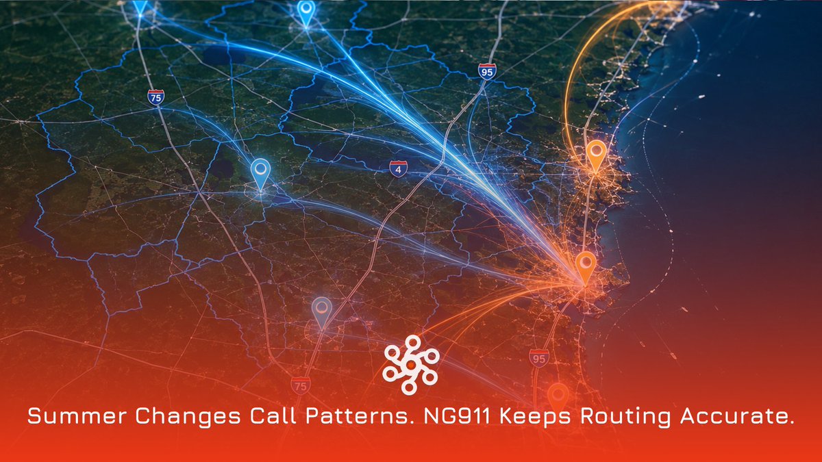 Synergem911's tweet photo. School’s out. Travel is up. Call patterns shift fast.

For PSAPs, summer means more unpredictable volume. Visitors, events, and population movement
all impact response times.

#NG911 readiness helps keep routing accurate when demand changes.

https://t.co/6JGEf4Gbf5 https://t.co/ZsPzRNwjFd