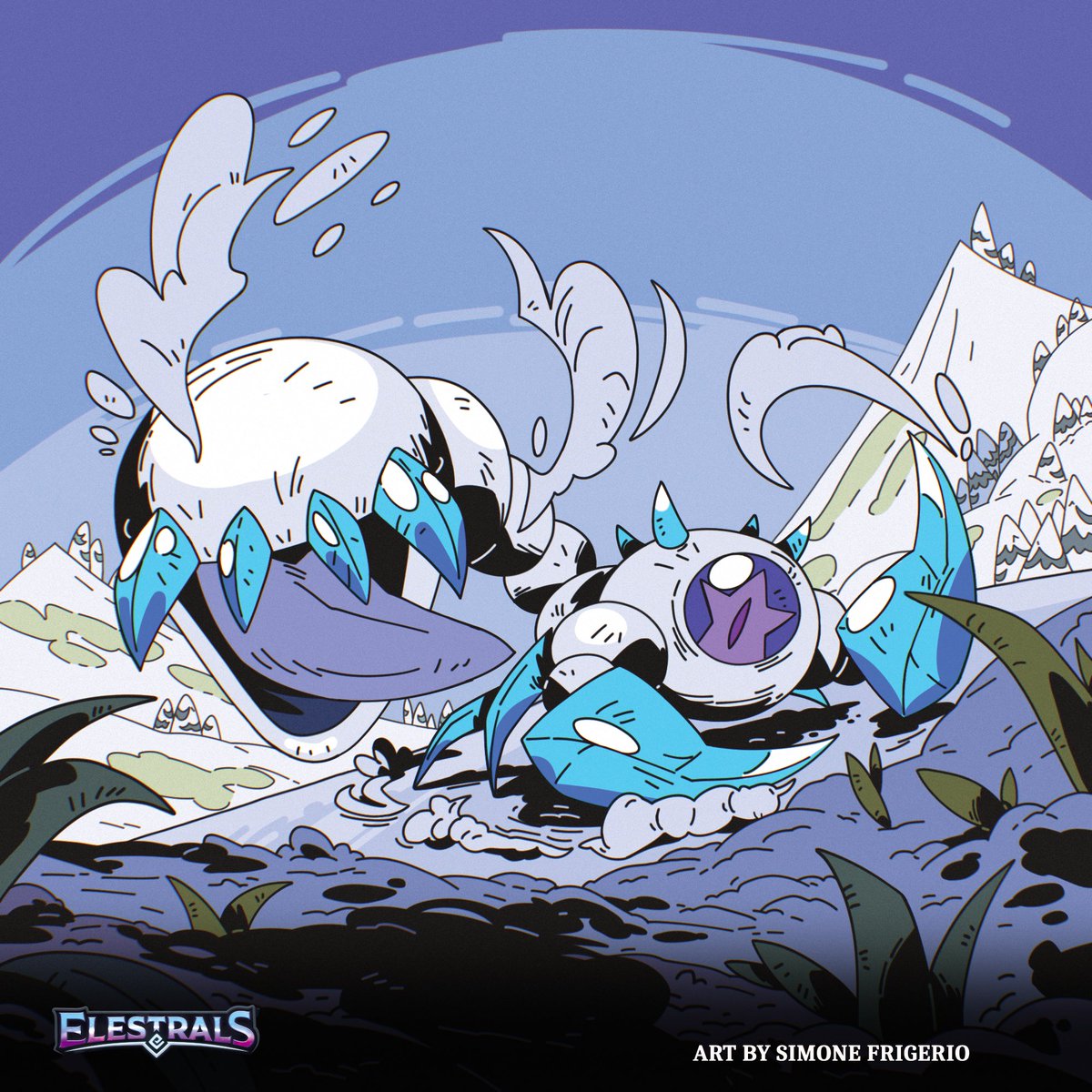 Cioxmon's tweet photo. I'm baaaack! And I've returned with a new illustration I've made for @Elestrals Shattered Stars - Ethereal.
Watch out if you don't want to get chomped by Morphrost Scorpio! https://t.co/S03VoXnZhT