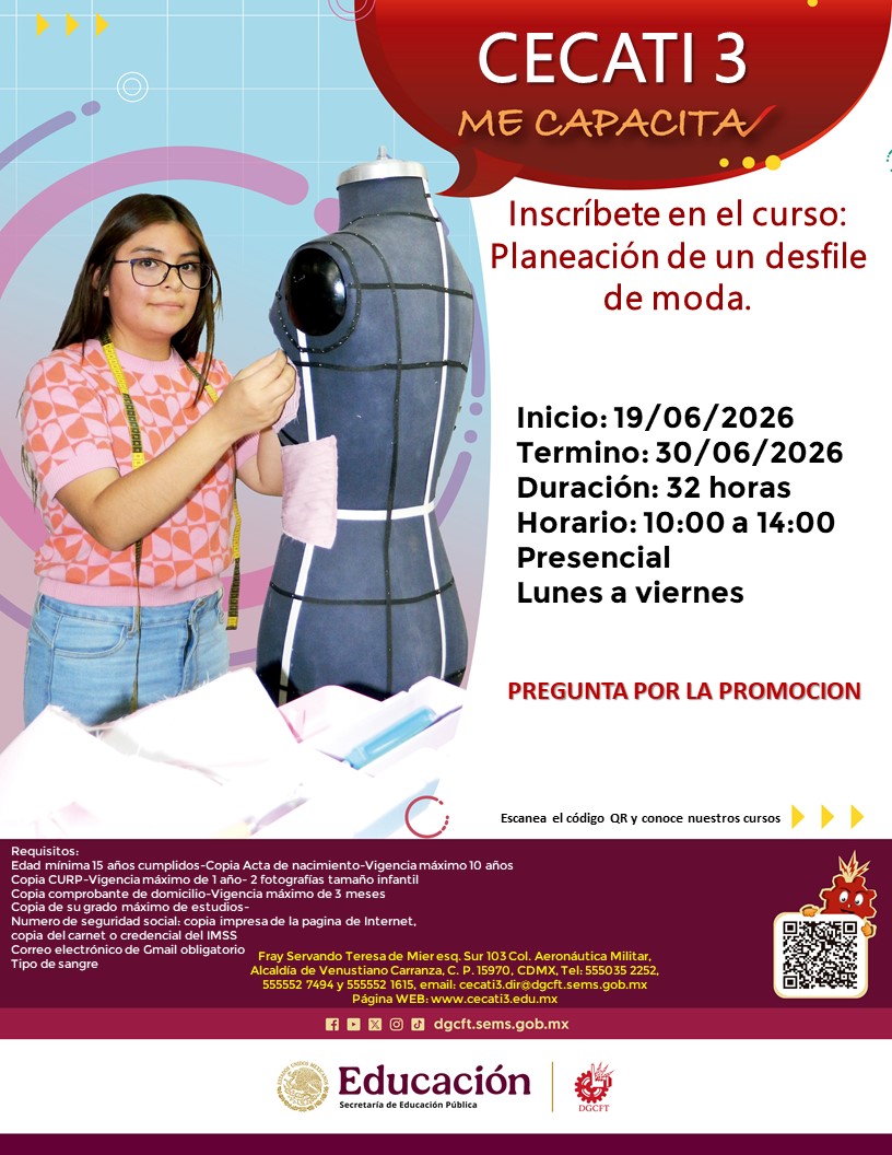 cecati_3's tweet photo. #PlaneacionDeUnDesfileDeModas #DesfileDeModas #FashionShow #Moda #FashionEvent #ProduccionDeModa #OrganizacionDeEventos #Pasarela #FashionDesign #FashionProduction #EstiloYModa #CreatividadEnModa #TendenciasDeModa #IndustriaDeLaModa #ImagenYEstilo #DiseñoDeModa #CECATI03 #CECATI https://t.co/O9ymNV1Dpu