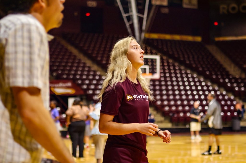 WinthropWBB's tweet photo. We had an amazing time volunteering at the Max Abilities Basketball Camp this morning. There was lots of smiles, teaching of the game, and we learned just as much in return. 

Grateful for the opportunity to give back and be part of something bigger. 💛 #GoEagles #Community https://t.co/7xLOPo60Yl