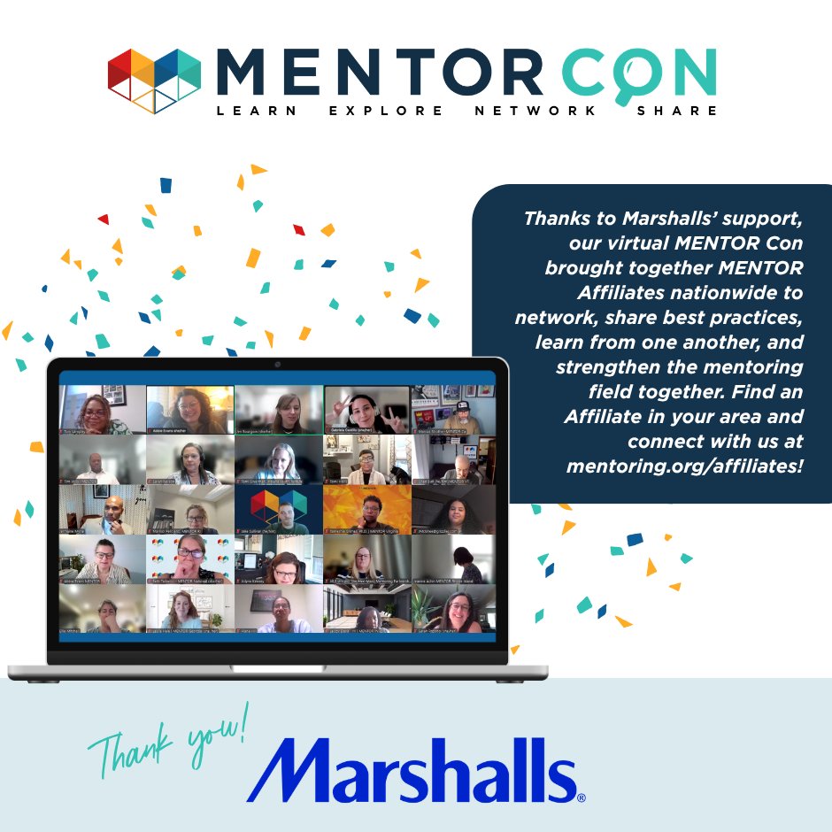 MENTORnational's tweet photo. Last week we hosted MENTORCon, our annual gathering of Affiliates across the nation. Although virtual, we felt such joy connecting with our MENTOR family on what lies ahead for us, and the movement! ❤️ 

Huge shoutout to @Marshalls for helping to make this happen! https://t.co/rM6P3GPl8Y