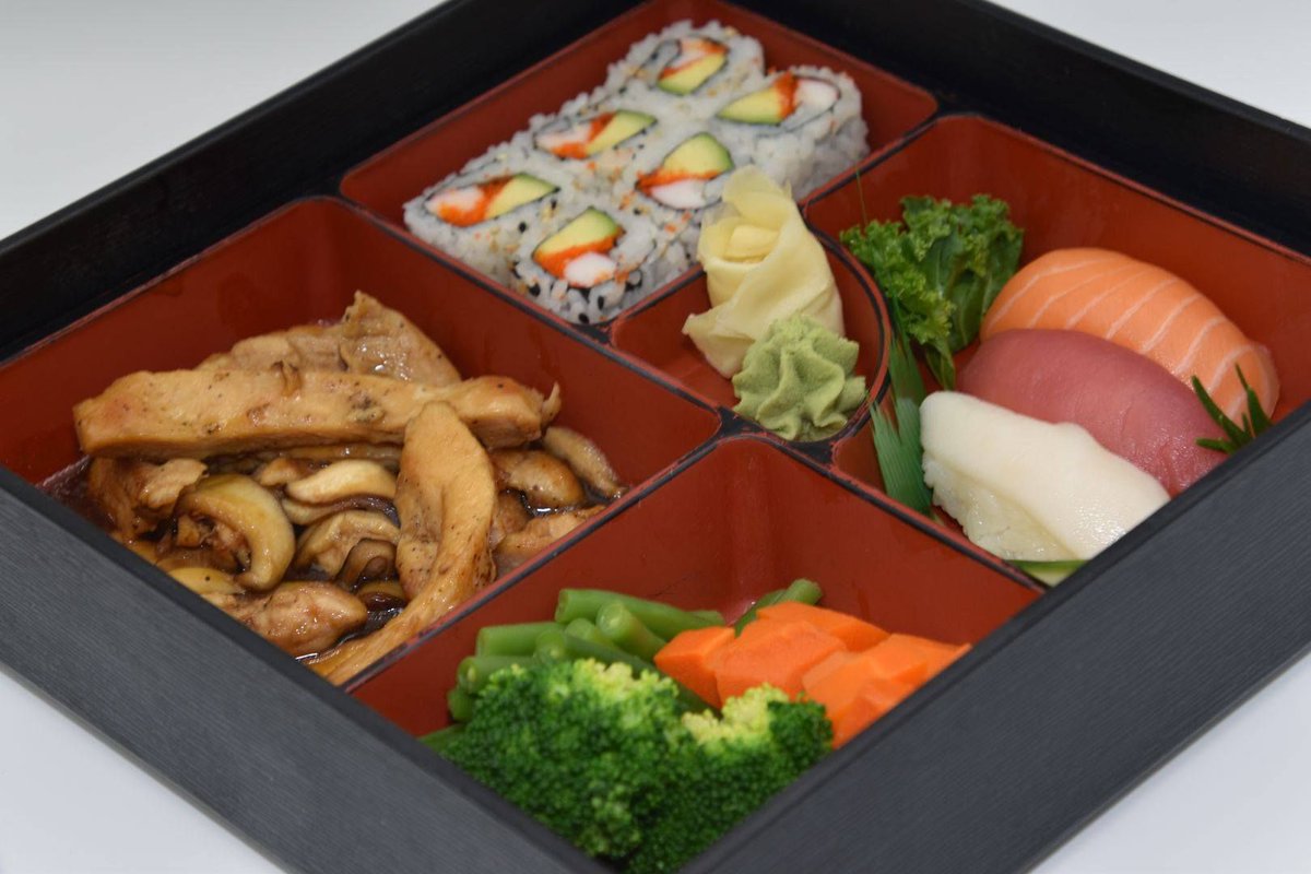 SushiZenVA's tweet photo. Can't decide what to order? Order a #bentobox to get a taste of multiple dishes 🍱 https://t.co/B7JHE4xlc9