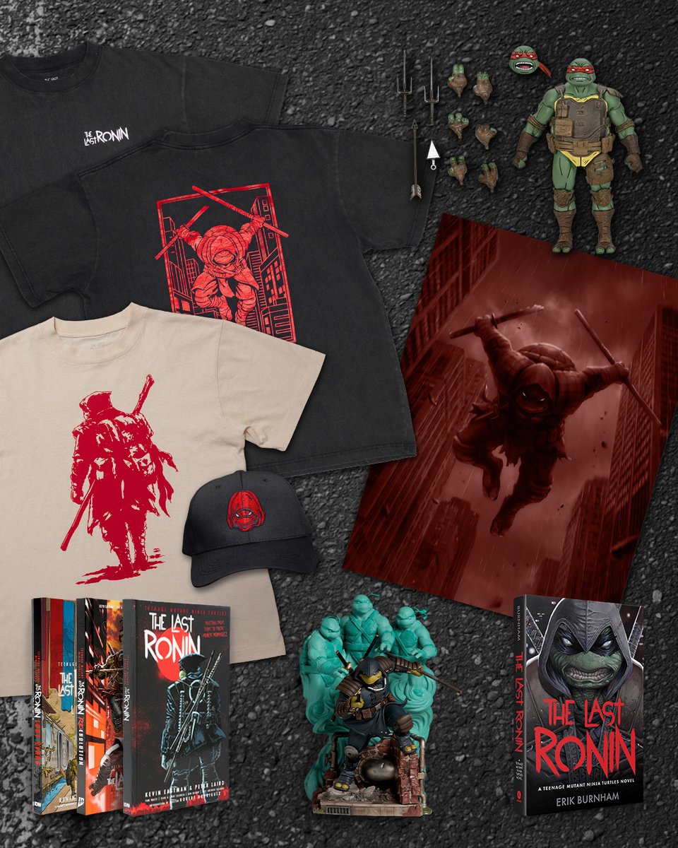 paramountgames's tweet photo. If you're just starting your journey with The Last Ronin or you already know peace, we've got you covered:

1. Apparel and Art Prints from @Bosslogic 
2. The Last Ronin hardcover graphic novels from @IDWPublishing 
3. The Last Ronin: A Teenage Mutant Ninja Turtles Novel from @ABRAMSbooks 
4. The Last Ronin Diorama 1:10 Scale from @CollectPCS 
5. Ultimate Raphael 7” Scale Action Figure from @NECA_TOYS 

Hit https://t.co/YzY6Ul3tfD to get the goods!