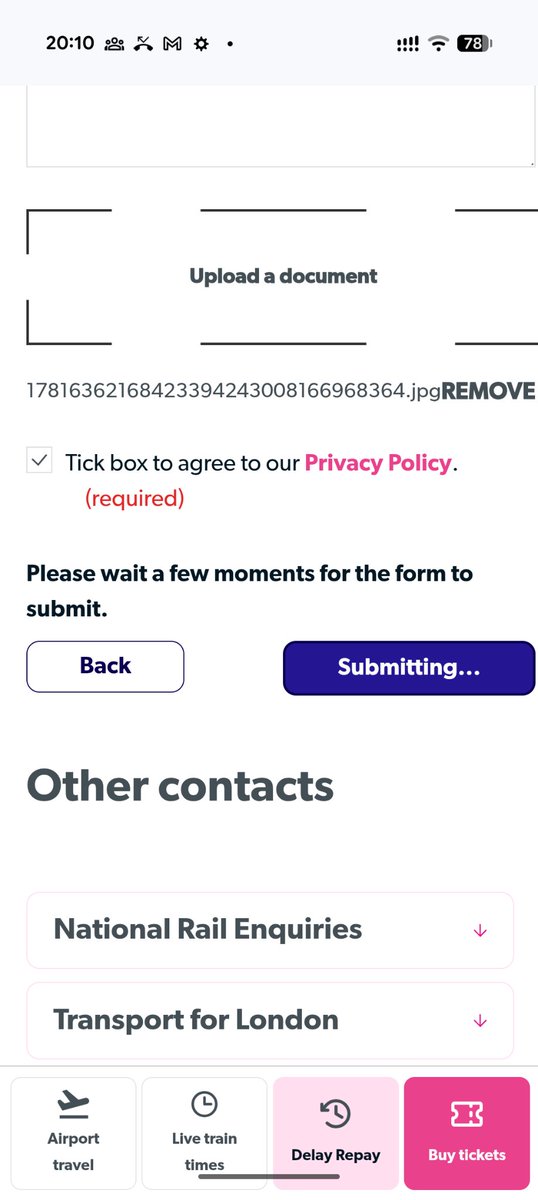 grbnsk's tweet photo. @TLRailUK your 'report a fault' web form has been broken for at least a month.  New cases must be showing with a 0 number on your system, in case someone was wondering why. https://t.co/6PTORd1qWy