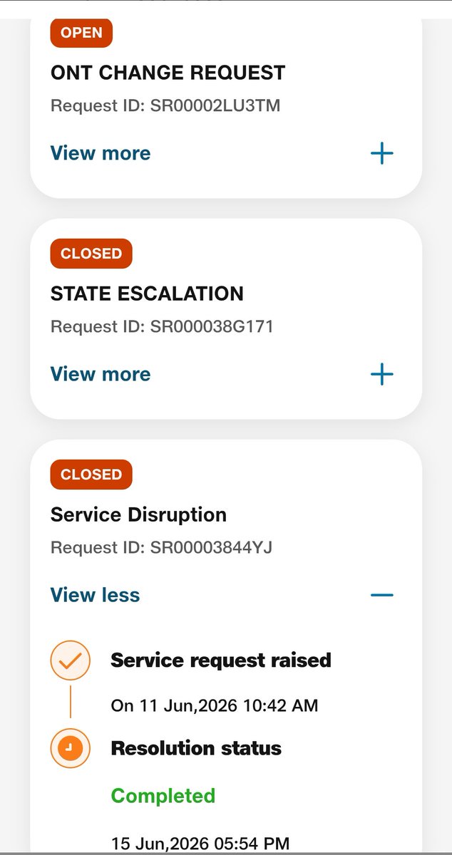 surajjainm's tweet photo. @JioCare No the issue wasn't solved. The previous ticket ending with YJ was closed because the engineer said the modem needs to be changed and he opened a new ticket ending with U3TM. So technically the issue is still not resolved because I don't have a new modem yet and not sure (1/2) https://t.co/w6QXgE8UXC