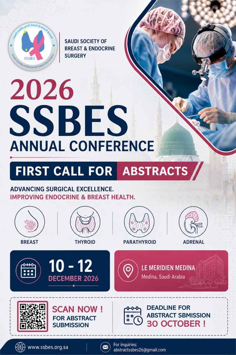 Saudi Society of Breast & Endocrine Surgery(SSBES) tweet media
