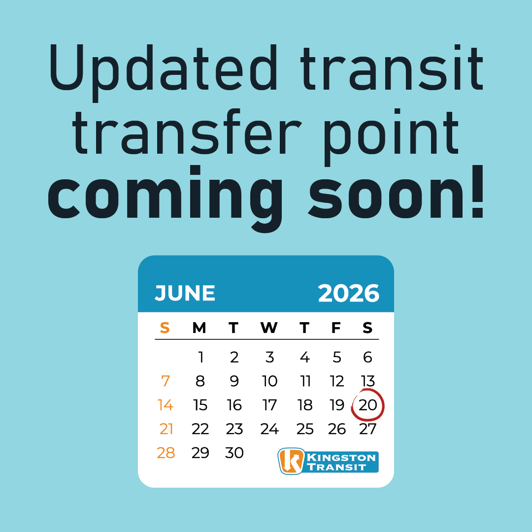 KingstonTransit's tweet photo. ⏰ The countdown is on: The Cataraqui Centre Transfer Point will reopen on June 20!

The temporary transfer point on the north side of the Shopping Centre will be in place until the end of service on June 19. https://t.co/kgr34PEdpe