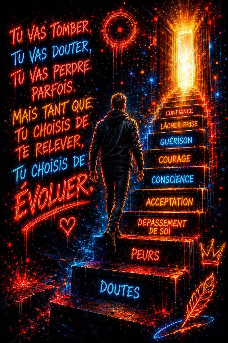 danielchalseche's tweet photo. «  Tes peurs te retiennent. Tes doutes te ralentissent. Mais ton courage  te fait avancer. Continue de monter, la lumière n’attend que toi. » https://t.co/HmdSITLXZy