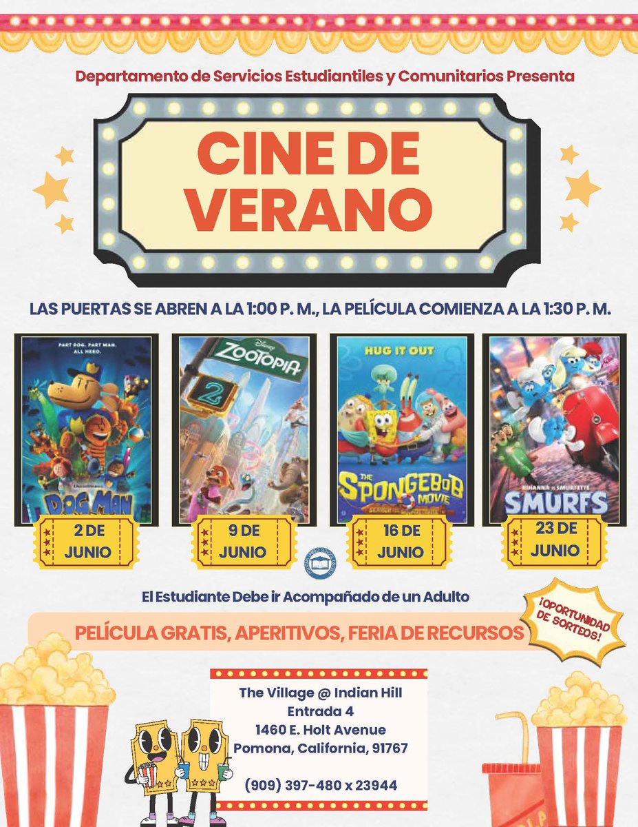 EmersonPUSD's tweet photo. أفلام صيفية في بومونا! https://t.co/dOc8to0L8V https://t.co/ESaPMcrPSe