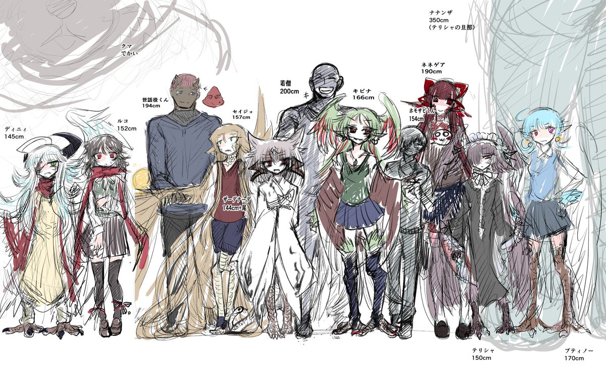 OC 隣のハーピー(再掲
ラクガキの範疇なのであまりまともに描いた試しがないです 