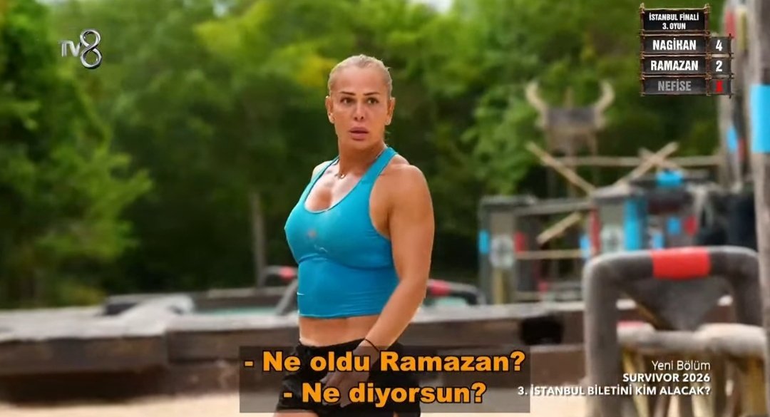huyde12's tweet photo. TV8 ekranlarında Nagihan Karadere rüzgarı esiyor 💥💥💥
Survivor Türkiye'nin tarihinin EN iyi kadın yarışmacısı şu an Ramazan'ı paket ediyor! Kraliçe ile oyun olmaz..

#Survivor2026 https://t.co/66o1kS9C9A