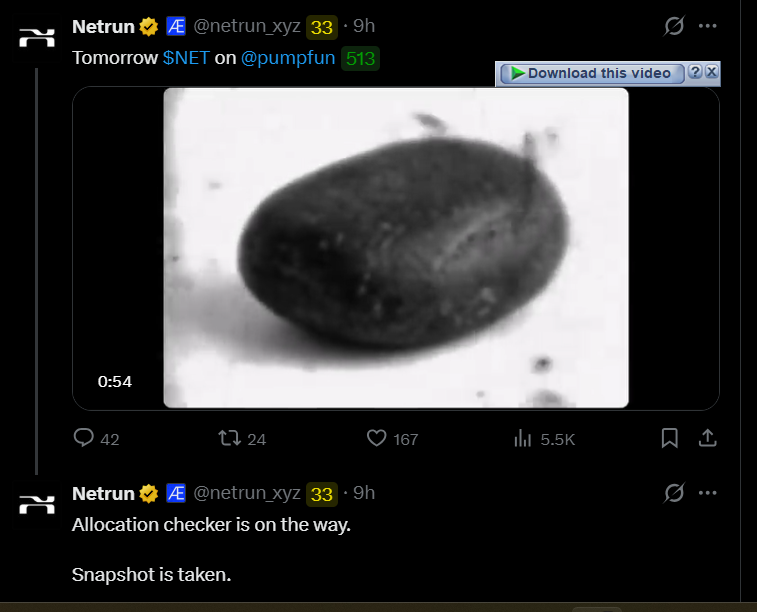weirdkhan's tweet photo. $net is launching tomorrow on pumpfun

it shouldn't be hard for netrun to give thousands of people a decent airdrop https://t.co/j2sDpILUcW