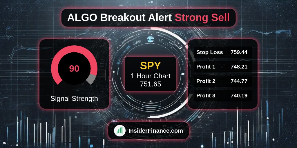 🚨 #BreakoutAlert from <https://t.co/6Z9kX1ilyl> Technical Analysis System 🚨

🚀 $SPY
💰 Sell Signal @​ 751.65
📈 1 Hour Chart
💪 90 #TradeSignal strength
✅ 18