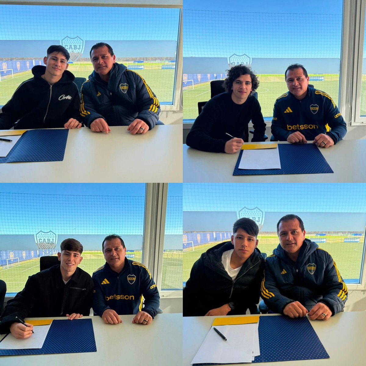 UniversoBoca12's tweet photo. ✅ CONTRATO A JUVENILES
✍️ Tomás #Márquez, Baltazar #Blum, Matías #Calegari y Lautaro #Mendieta firmaron su primer contrato profesional con #Boca, hasta diciembre de 2030.
Felicidades chicos! 💪
#VamosLosPibes
#BocaJuniors 💙💛💙 https://t.co/jcBzoe8s6i