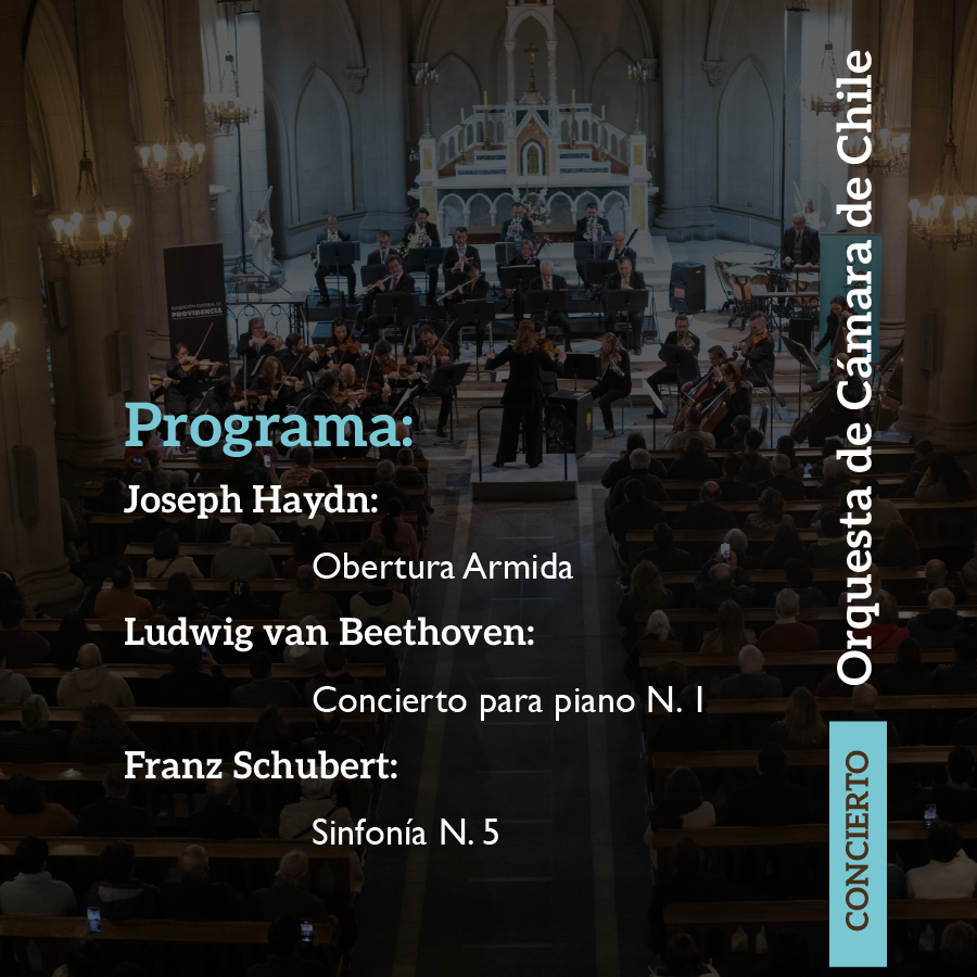 CulturaProvi's tweet photo. ¡HOY! A las 19:00 horas, no te pierdas el concierto de la Orquesta de Cámara de Chile en la Parroquia Jesús Nazareno (Av. Manuel Montt 797), bajo la dirección de Jessica Cárdenas (Ecuador) y la pianista chilena, Edith Fischer. Entrada liberada. @Muni_provi https://t.co/3fQ3TqBxTx