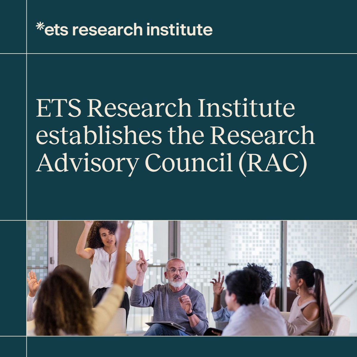 ETSresearch's tweet photo. We’re excited to announce the formation of the ETS Research Institute Research Advisory Council, bringing together distinguished leaders from academia, policy, philanthropy and practice to help shape the future of our work.

Learn more: https://t.co/I6MawCexkV https://t.co/HXGCvbnFsP