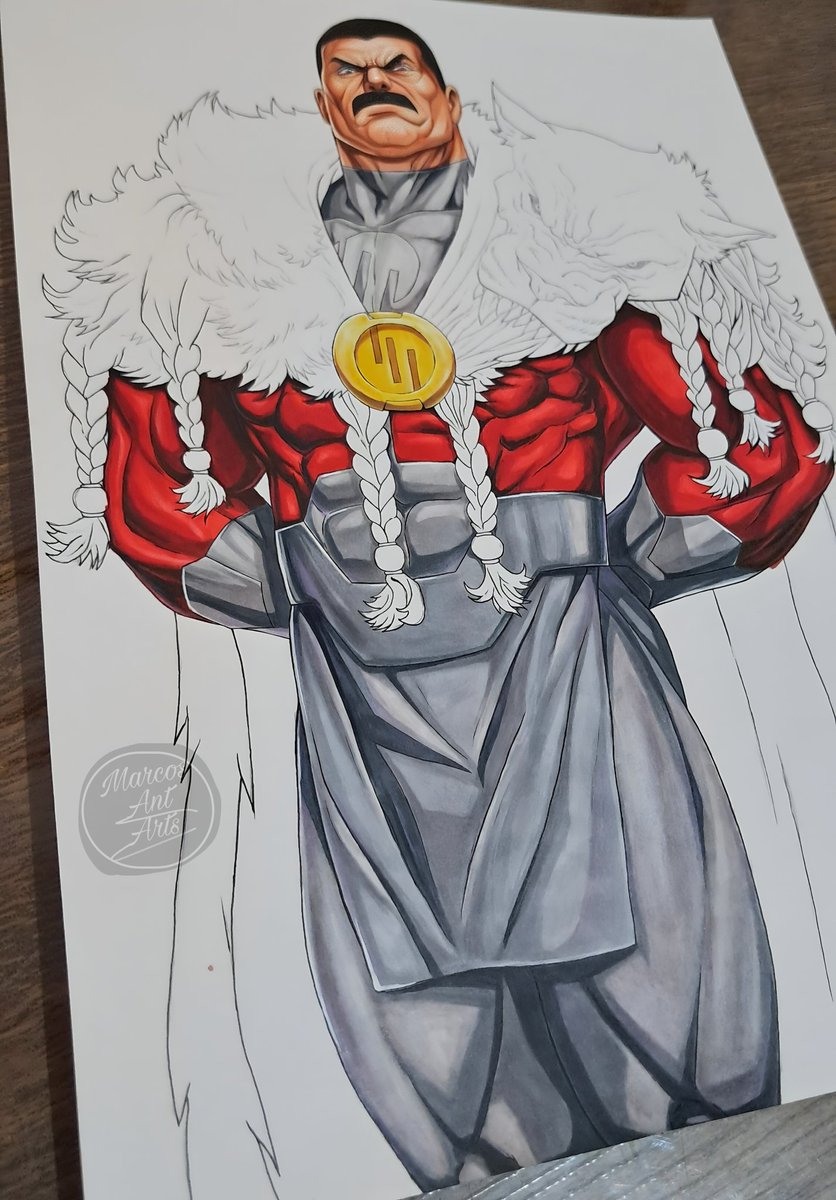 MarcosAntArts's tweet photo. Processo de pintura do Trhagg__✍️

Devia ter gravado 🤧🤦
Vou fazer outro do viultrumita mais chad logo logo,uma cena das hqs onde ele segura o Mark pelo pescoço. 

Mt fd essa cena sfd. https://t.co/bZaQHh7RXf