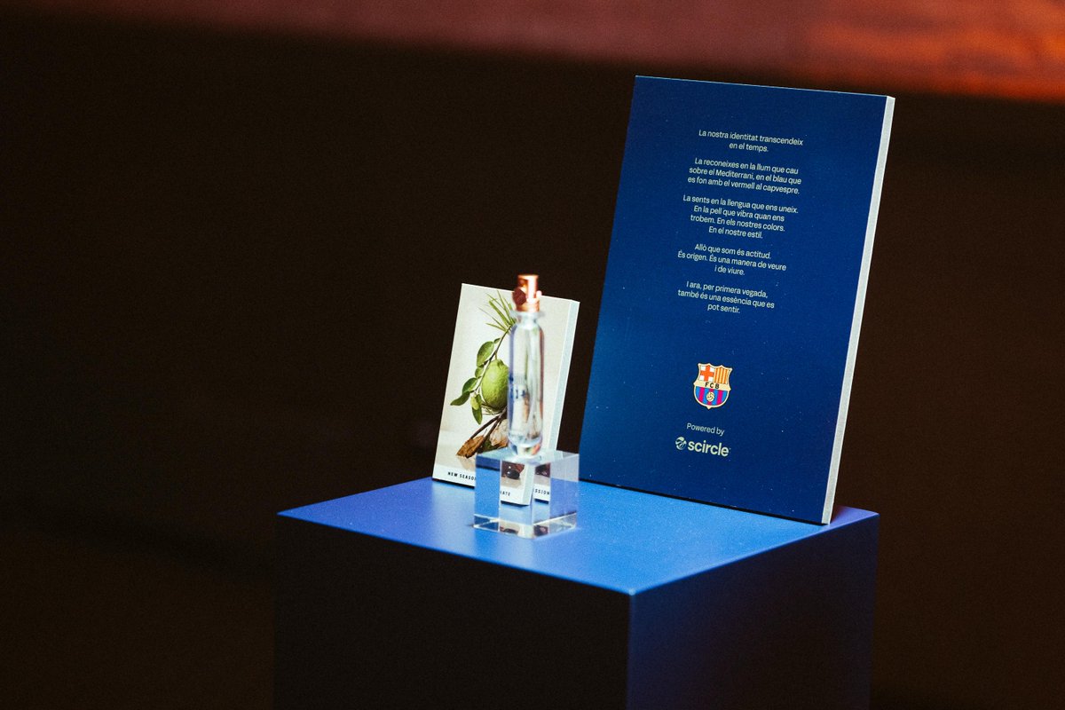 FCBarcelona's tweet photo. ✨ New Season is here, a collection of exclusive fragrances inspired by the Barça identity.
 
Introducing For the Timeless and For the Passionate, two scents that transform passion into a unique sensory experience. https://t.co/y5RpiUY5xj