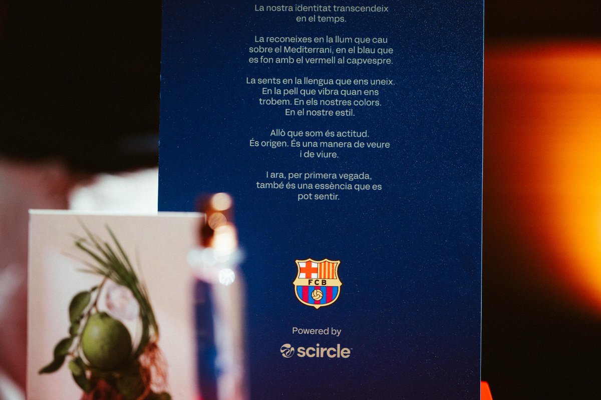FCBarcelona's tweet photo. ✨ New Season is here, a collection of exclusive fragrances inspired by the Barça identity.
 
Introducing For the Timeless and For the Passionate, two scents that transform passion into a unique sensory experience. https://t.co/y5RpiUY5xj