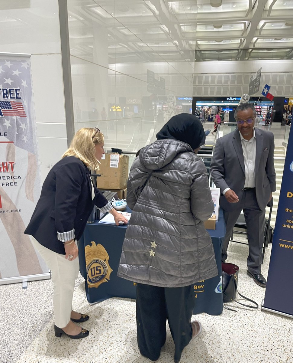 DEA booth at Bush Airport.