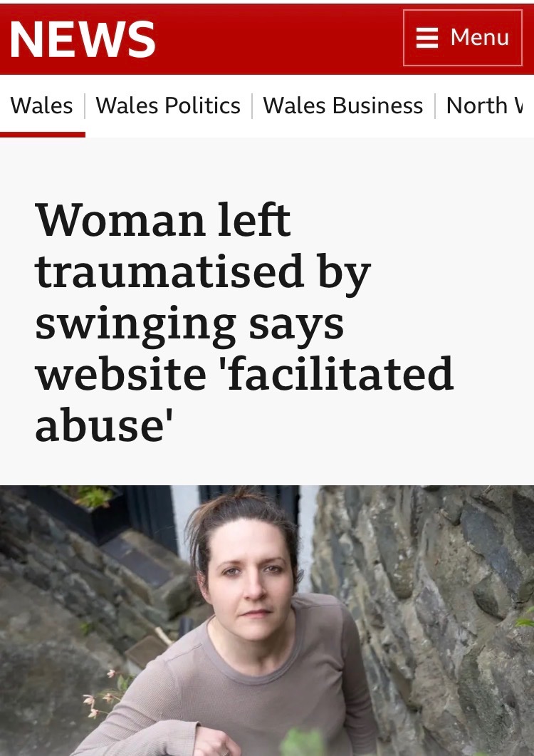 arty_bow's tweet photo. lol the state of @bbnews and @ruthmayer @kavpuri @CatrinNye @JamieJBartlett 

Woman ‘reluctantly’ joins swingers website and accidentally shags 100 swingers….but it’s not her fault. 

This is how you journalise if you believe women have the agency of children. https://t.co/XgO1NwvnY1