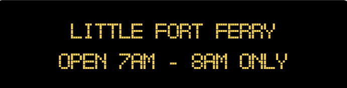 DriveBC's tweet photo. ⛔⛴️HEADS UP - #LittleFortFerry will be CLOSED from 8:00 AM until end of day on June 17 & 18 for maintenance.
⚠️Ferry will ONLY be open from 7:00 AM - 8:00 AM on those days. #BCHwy5 #BCHwy24 #YellowheadHwy #LittleFortBC
ℹ️Check https://t.co/yVVq38WOJL for info: https://t.co/wwj5D1KmqB