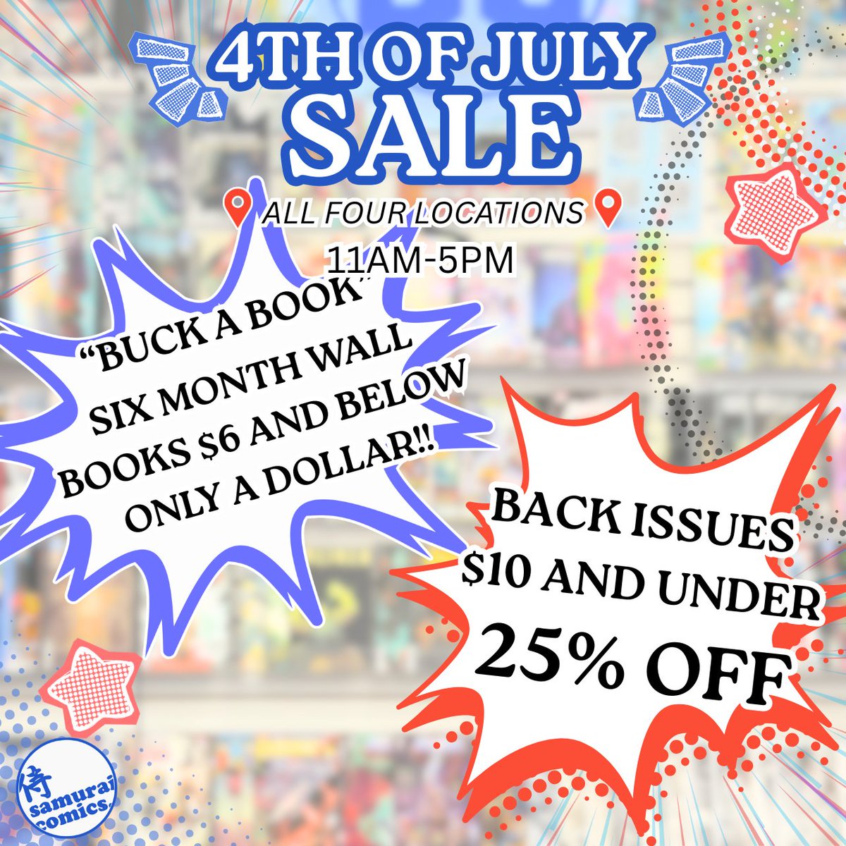SamuraiComics's tweet photo. 4th Of July is fast approaching! https://t.co/bVYQW1x3du