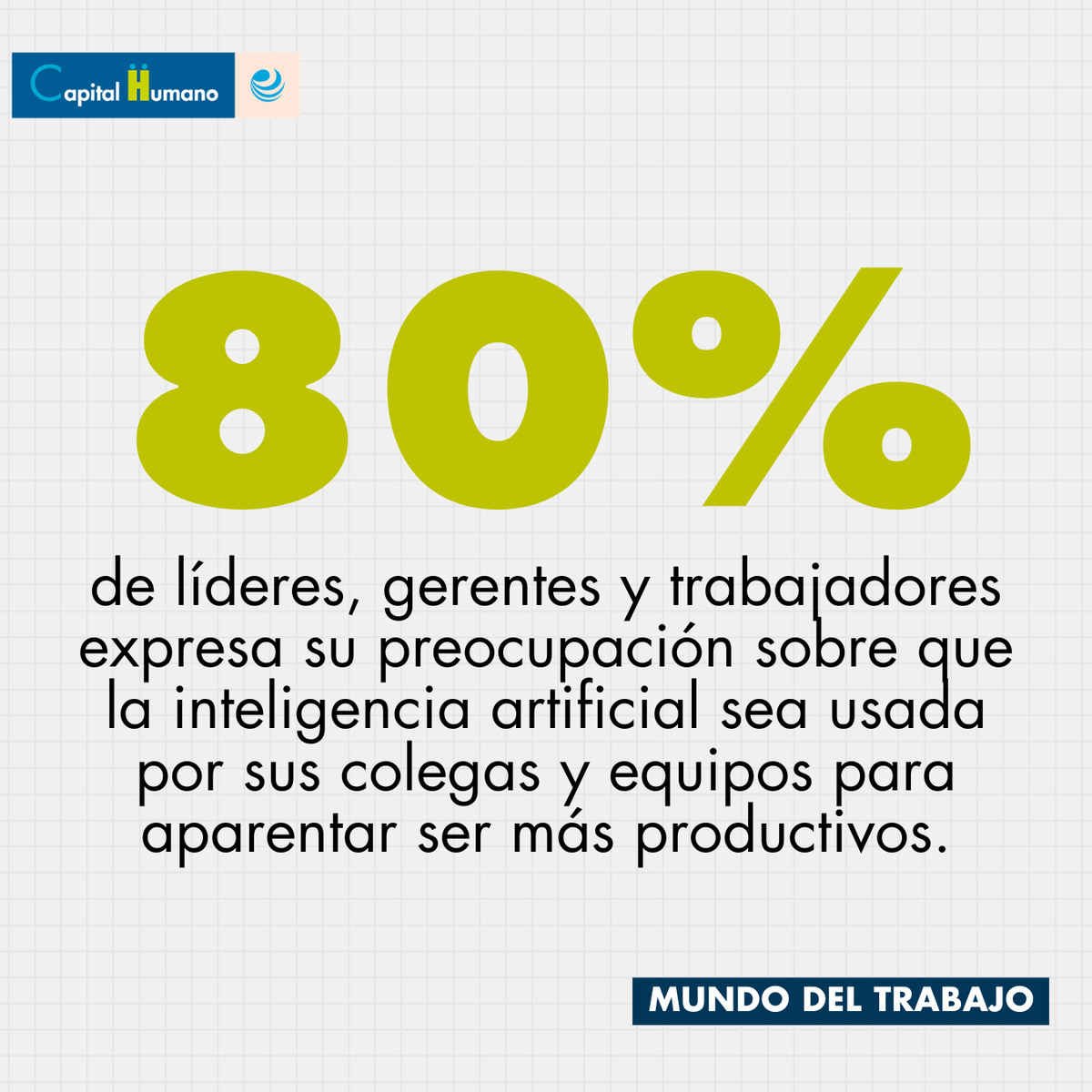 CapitalHumanoEE's tweet photo. 😨 La inteligencia artificial se convierte en una sombra de desconfianza en las oficinas. Un 80% de los trabajadores teme que sus compañeros la usen para simular productividad. https://t.co/Hx6cLjJKzV https://t.co/scFRMaRSOA