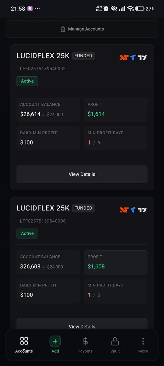 MonkeyDTrder's tweet photo. Made the buffer on 1 day to get the Max payout, need 4 more days just of 100 dollars per day and frightened as f.. even the hard part id done, Will stock 2 tardes per day . https://t.co/mcna1Duq7L