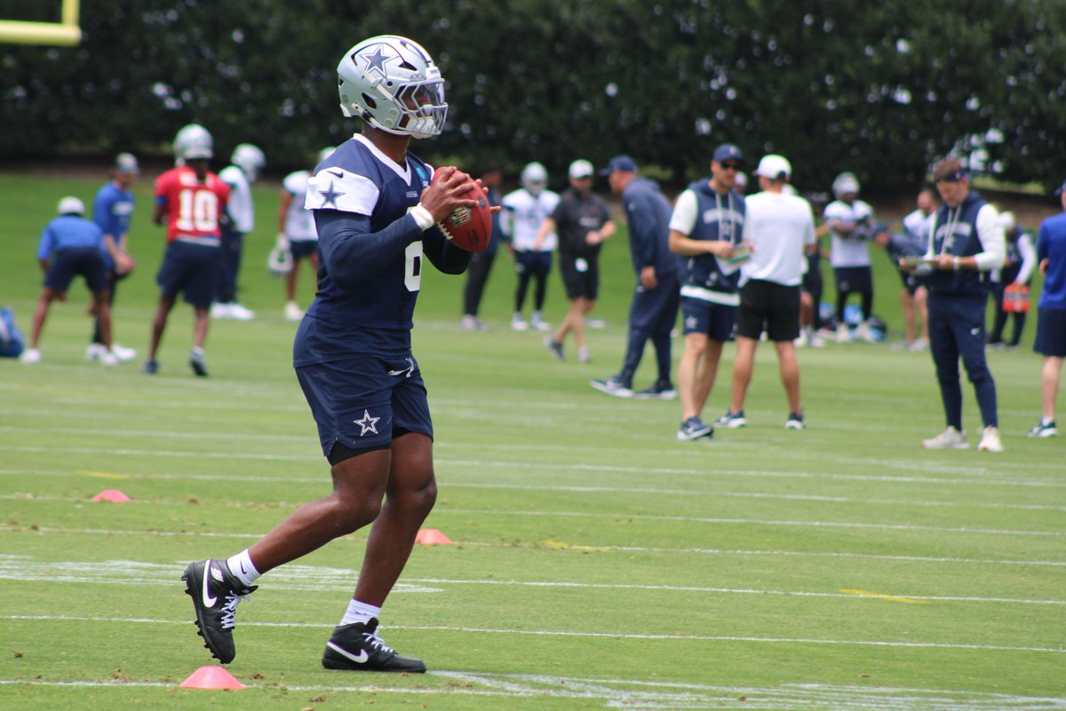 NickHarrisFWST's tweet photo. Cowboys OLB Donovan Ezeiruaku has slowly been taking on more of a workload in recent weeks, as he recovers from a hip labrum surgery he had in January.

Today, he took part in individual drills and worked on the sleds with the fellow pass rushers. https://t.co/wdsN6Z8yJ8