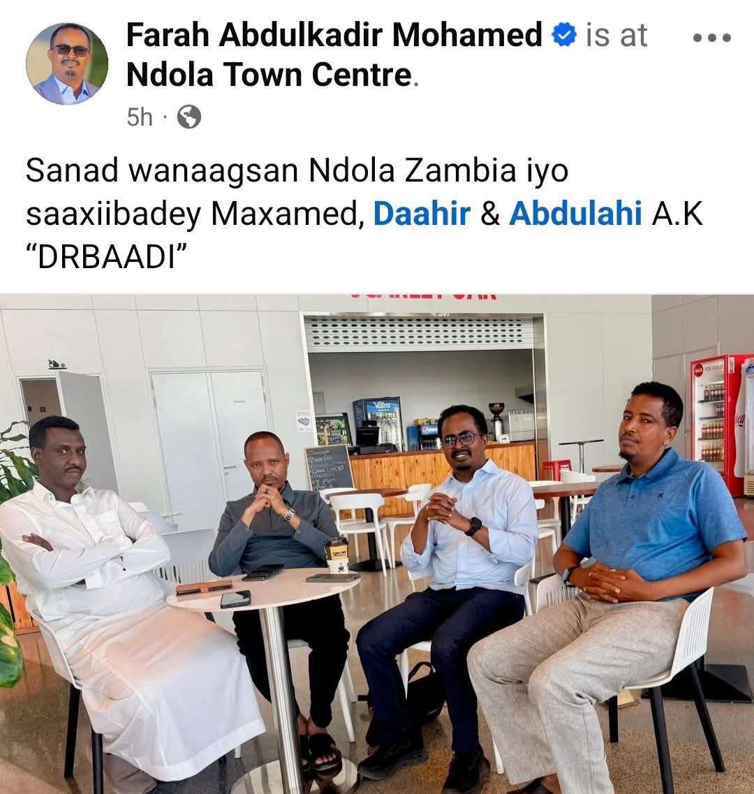umutcagrisariii's tweet photo. Farah Abdulkadir Mohamed, who had promised to expose Somalia’s Puntland President Said Deni’s secret investments in Zambia to the public, has sparked a major scandal after traveling to the country and sharing a photo with Dahir Kilwe, general manager of Deni’s operations there. Instead of investigating the corruption allegations, Gaylan Media (which is known to be funded by the UAE and notorious for spreading disinformation and smear campaigns against Türkiye) is now accused of being silenced in exchange for luxury vehicles and financial incentives.