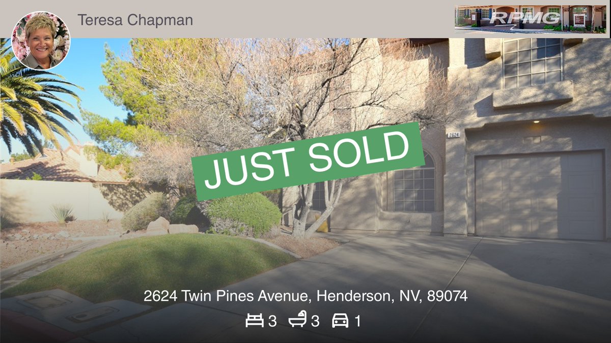 tchapman615's tweet photo. 🛌 3 🛀 3 🚘 1
📍 2624 Twin Pines Avenue, Henderson, NV, 89074

My latest sale on RateMyAgent.

https://t.co/aVm9nb5hl9

...
#ratemyagent #realestate https://t.co/UEdgMEu2IA