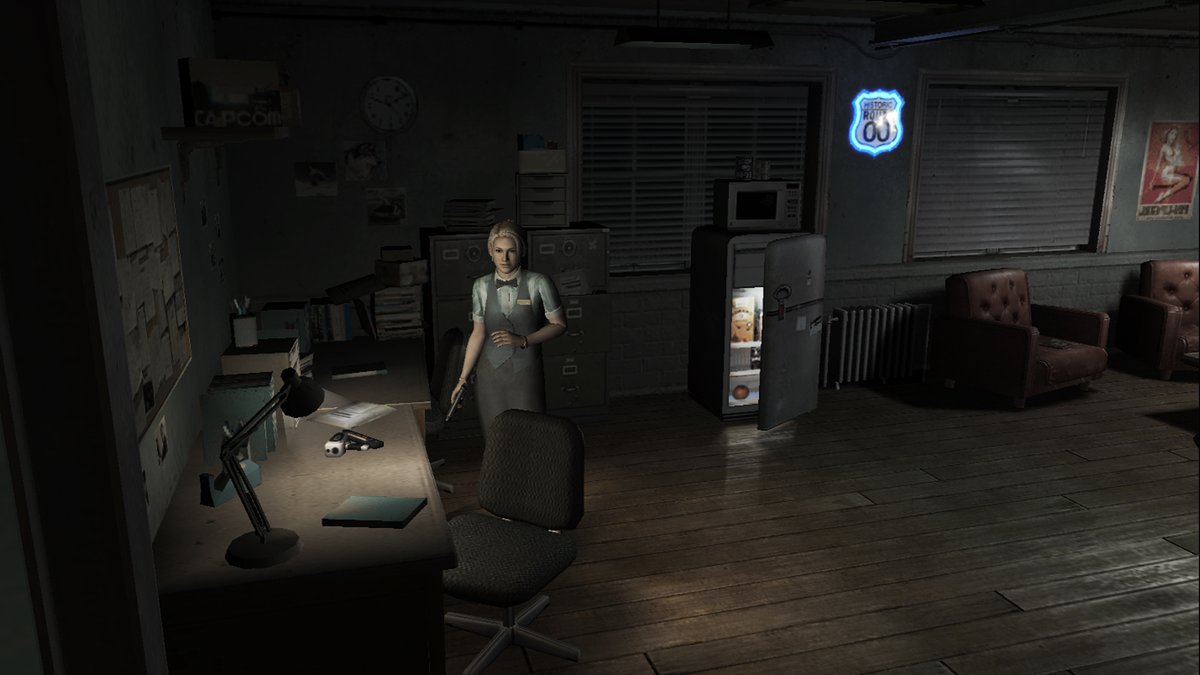 SaculMonday's tweet photo. Capcom seems to love hiding its logo throughout the Resident Evil series.
They've been doing it since the very first games and continue to do so today.
Sometimes it's hidden so well you'd never notice it, and other times all subtlety goes right out the window
#REBHFun #REOutbreak https://t.co/a7qIpg4VuU