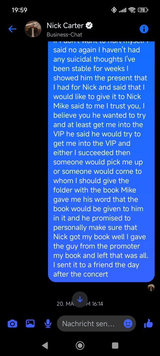 LotzYvi's tweet photo. @channelrradio @nickcarter He's an asshole, he watches as his fans inflict psychological abuse on another fan. I've been going through hell for two years. https://t.co/5dG5yBGB7M