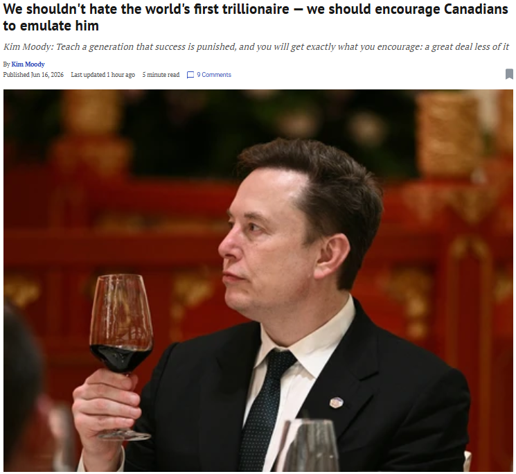 iedm_montreal's tweet photo. Whatever one thinks of Elon Musk personally, his success is something to emulate, not condemn. A Canadian citizen who studied in a Canadian university, Musk could have stayed here, creating tens of thousands of high-paying jobs and billions in tax revenue. Instead, his talent and capital went elsewhere. His story is a reminder that prosperity follows innovation, and that Canada needs to be more competitive if it wants to attract and retain world-class entrepreneurs. #Musk #cdnpoli 

https://t.co/8qcR7wHcaJ