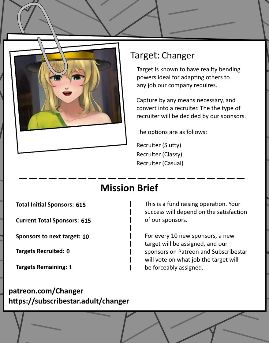 ChangerHypnosis's tweet photo. The growth drive has begun. You can get to either of the support sites in my bio. We're gonna be recruiting some characters in the hypno community for this eeeevil corporation! https://t.co/PyjJCXqls5
