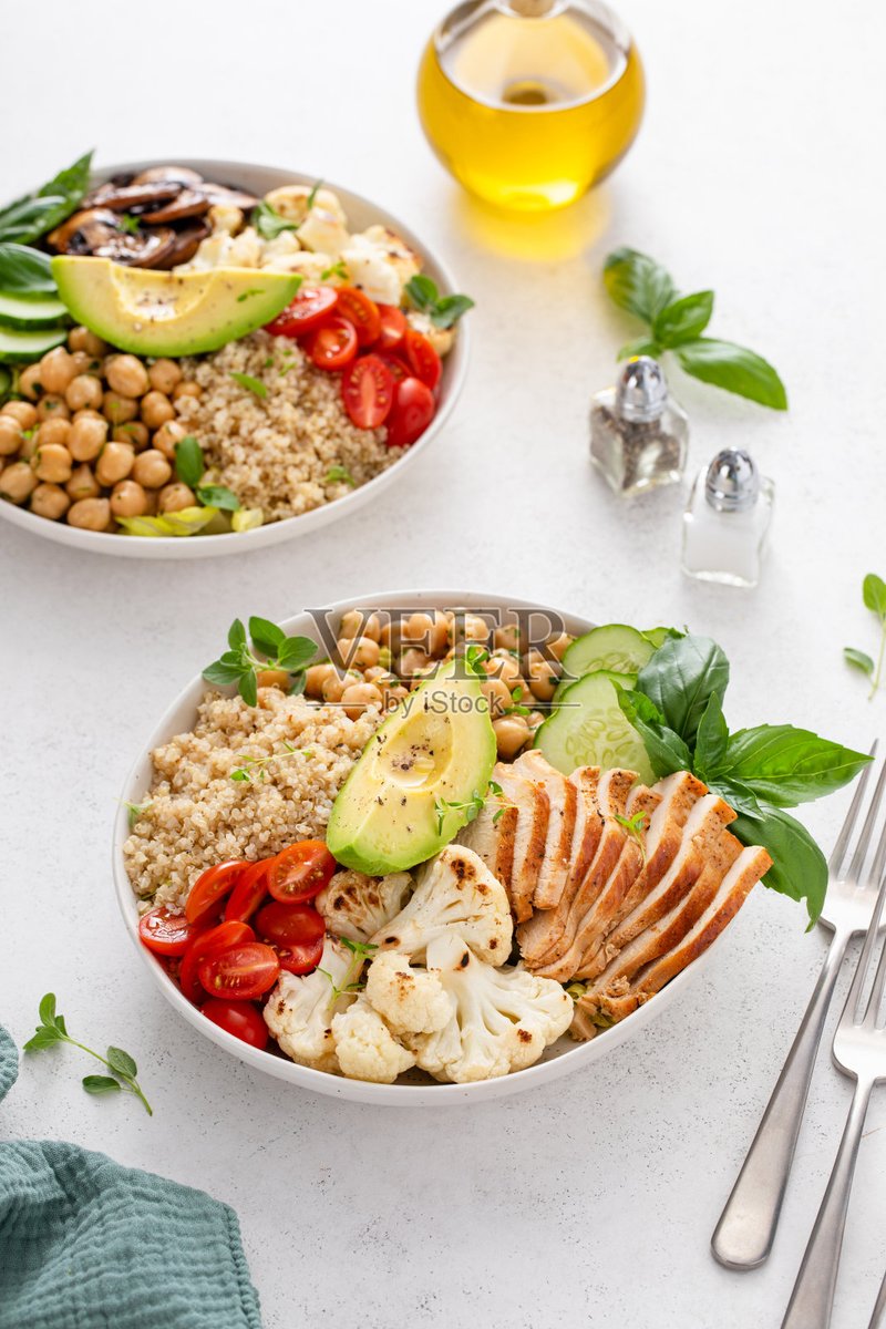 MiklsAnnamria's tweet photo. 10-minute high-protein lunch: grilled chicken salad with quinoa u0026 cherry tomatoes | Light, filling u0026 perfect for fat loss! https://t.co/iW6KgD8asg