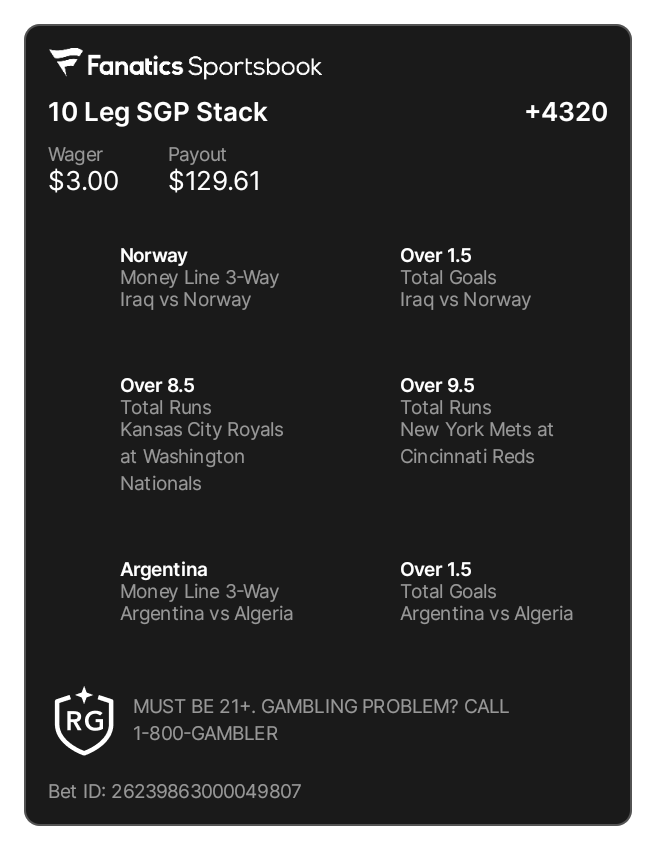 KORNBREAD75's tweet photo. A friend shared a bet with you on Fanatics Sportsbook. Tap the link to view and copy their bet. Don't forget, you earn FanCash on your bets. New to Fanatics? Claim your welcome bonus. Must be 21+. Terms apply.
https://t.co/T6uyWtSagf https://t.co/5SZjL3QTBY