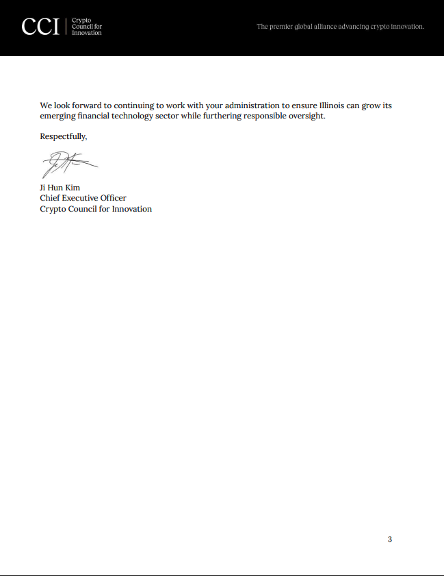crypto_council's tweet photo. Illinois Governor Pritzker just signed the most punitive digital asset tax in the country into law. 

This will create an unprecedented tax regime that disproportionately burdens Illinois residents for simply using digital assets and will drive innovation and builders out of the state.

Read CCI’s opposition letter for more.