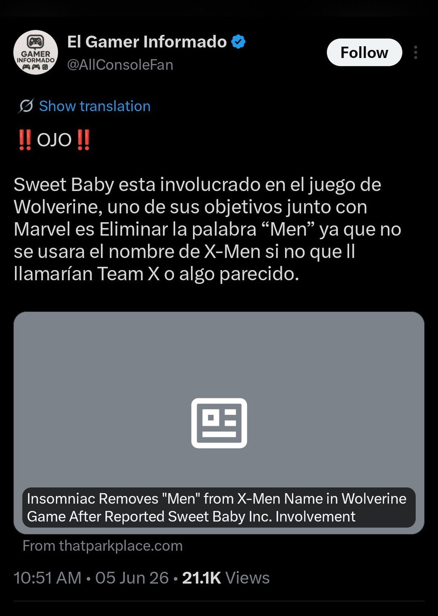 darry_96's tweet photo. @AllConsoleFan Bastante irónico viniendo de ti mi Gamer que Desinforma 🤡 https://t.co/4LSXnxSpAY