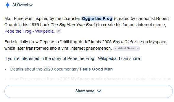 CollynTrades's tweet photo. OG Doge is currently at 14 Million

Well OG Pepe is $OGGIE

Matt Furie has said multiple times that Oggie inspired Pepe The Frog

If we are doing OG Meta its only right that Oggie is a part of it

Paying Dex as per usual, Lets send this for OG Meta

Sources: https://t.co/ZFQFsjqxdA