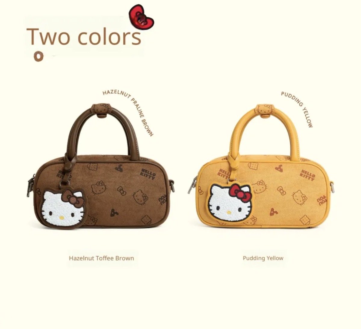 sanrio_fan_jp's tweet photo. 待って、HELLO KITTY × TOUTOUのブラウン系カラー可愛すぎる…😭🤎

ヘーゼルナッツブラウンとプリンイエローの2色っぽいんだけど、どっちも秋冬コーデに合いそうで天才…！

キティ総柄なのに甘すぎなくて、大人っぽく持てる感じが良い👜✨
ふわふわ顔チャーム付きなのも反則。

#ハローキティ #HelloKitty #サンリオ #Sanrio #海外サンリオ