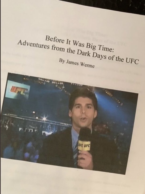 JamesAWerme's tweet photo. 1995-2002 unprecedented @ufc all-access. Seeking publishing / production / media partner. https://t.co/KKQUpuoDRs