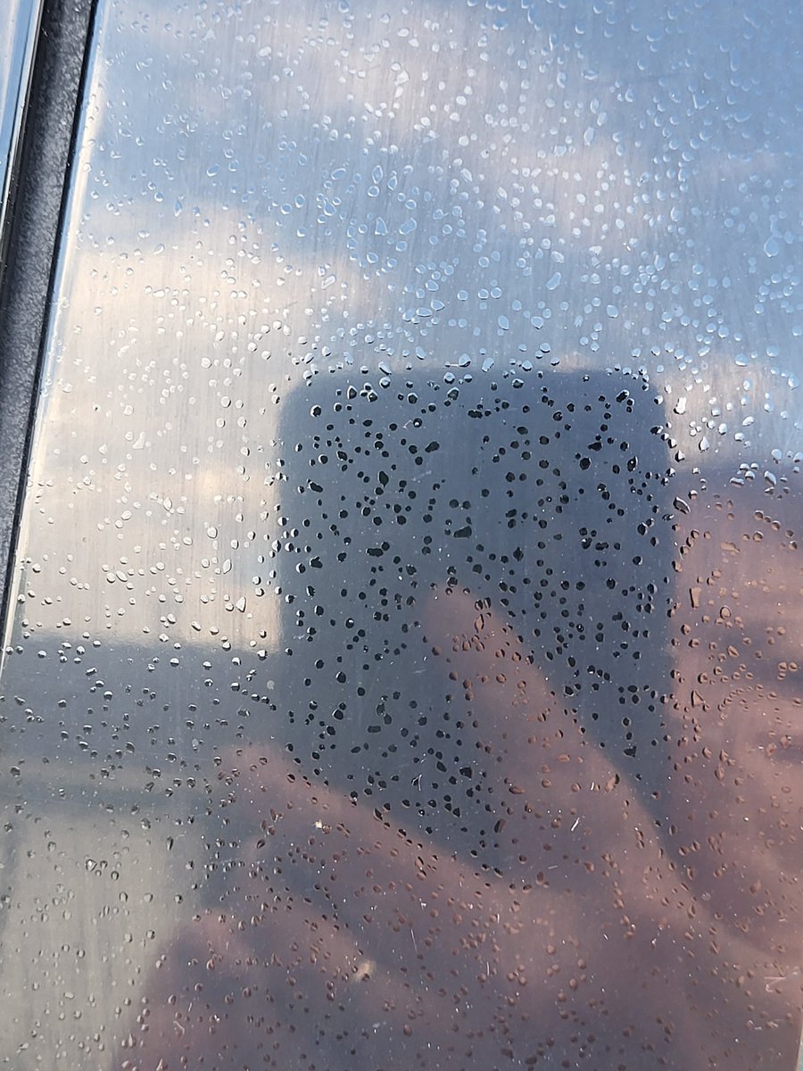 thumperdeb's tweet photo. @SenatorHarckham Now tell them about the lubricant these things throw off! 
And it 💯 was NOT RAIN!
I had to have my car detailed! 
This shit was on my car driving past a windfarm in Monmouth Illinois coming into Iowa that was on both sides of the road.
AES is owned by Blackrock!! https://t.co/TzZRppJgyO