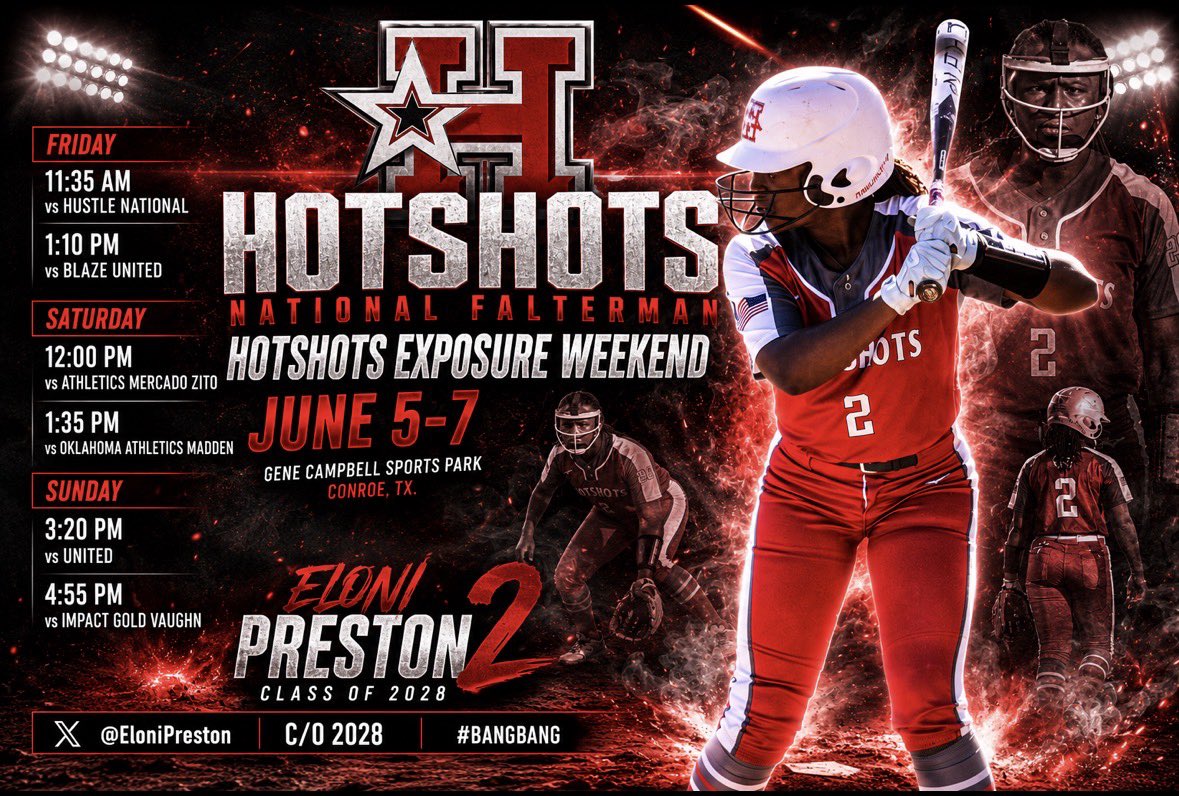 EloniPreston's tweet photo. 🚨🥎 SCHEDULE 🥎 🚨

@sbsportsnetwork
@CSAprepStar
@Top_D1Recruits
@UsaSoftballRec
@scan1ansports
@sportprepx
@softball_alley
@toppreps
@top_d1recruits
@gamesondirt
@playsbigger
@dfwsho
@commit2hbcu
@sunilsportsnews
@hsnational_16U
@gjpalme
@linedsoftball
@SBRRetweets
@softball_home
@softballdown
@gatorjack72
@topsiswear