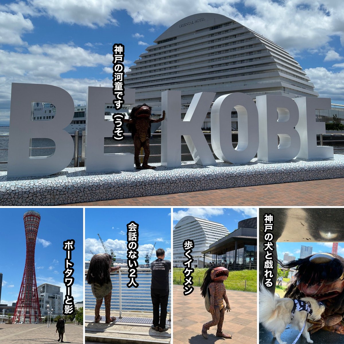youkaicon's tweet photo. いい天気やったので神戸の地をフラフラと歩いてきました

#BEKOBEとかまぼこホテル福崎町にもほしいな
#辻川山公園の池の横に https://t.co/lnWJl1MtRL