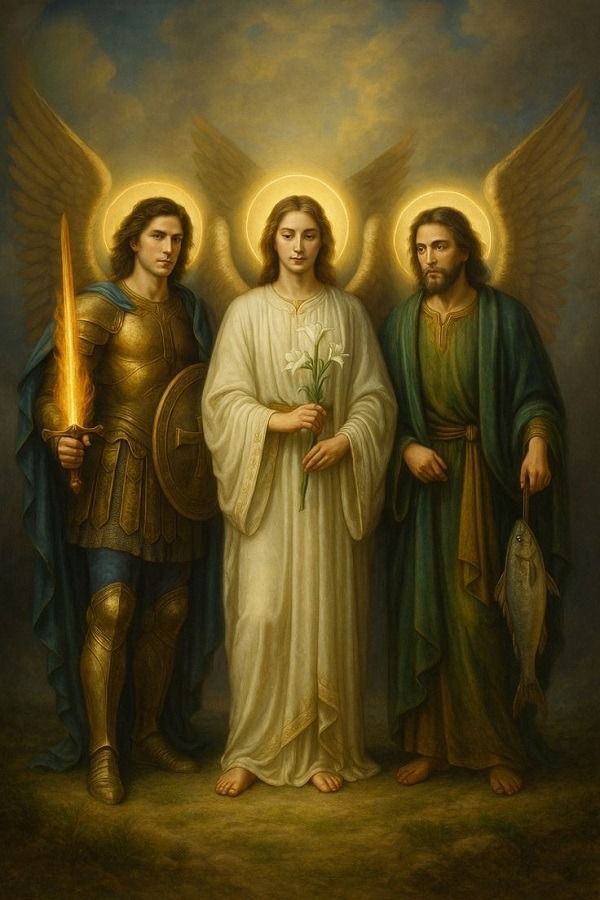 Mothermary0012's tweet photo. Saint Michael, Saint Raphael and Saint Gabriel,pray for us.. https://t.co/8sMPd6cSq5